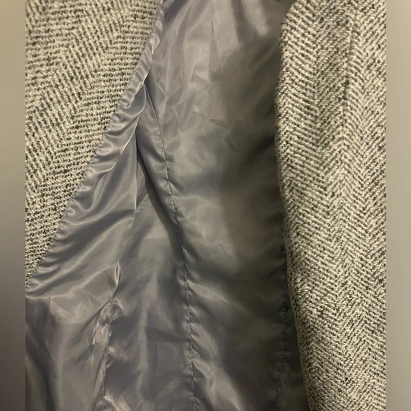 Wool White Gray Blazer - Picture 5 of 7